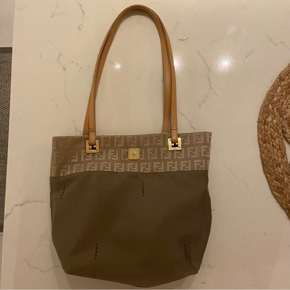 Vintage Fendi Gold Zucchino Mini Tote Shoulder Bag - Picture 7 of 12